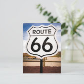 ルート66道路標識、アリゾナ州 ポストカード (スタンド正面)