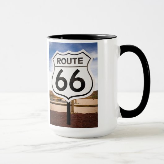 ルート66道路標識、アリゾナ州 マグカップ (右)