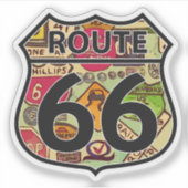 ルート66道路標識 シール (正面)