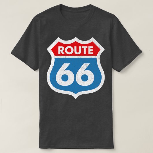 ルート66風化 Tシャツ (デザイン正面)