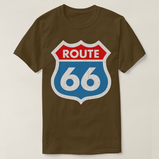 ルート66風化 Tシャツ (デザイン正面)