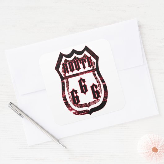 ルート666 スクエアシール (封筒)