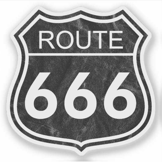 ルート666 (ブラック) シール (正面)