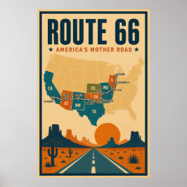 ルート66 アメリカの母なる道 ポスター