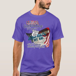 ルート66 アメリカ250周年記念フラグTシャツ Tシャツ