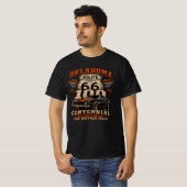 ルート66 オクラホマ州100周年記念アパレル Tシャツ (正面フル)