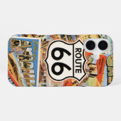 ルート66 カラフル ポストカード iPhoneケース iPhone 16ケース (裏面横)