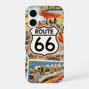 ルート66 カラフル ポストカード iPhoneケース iPhone 16ケース