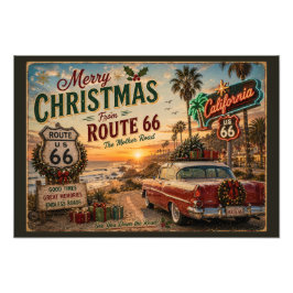 ルート66 カリフォルニア クリスマス ウォールアート
