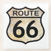 ルート66 ガラスコースター (正面)