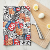 ルート66 キッチンタオル (四つ折り)