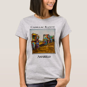ルート66、キャディラック・ランチ、テキサス州アマリロ Tシャツ