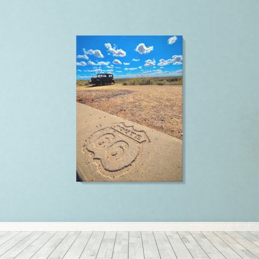 ルート66 キャンバスプリント (インサイチュ (ウッドフロア))