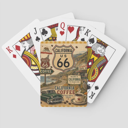 ルート66 クラシックカー ゲームナイト トランプ (裏面)