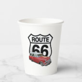 ルート66 クラシックカー 紙コップ (正面)