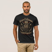 ルート66 センテニアル バイカー アパレル Tシャツ (正面フル)