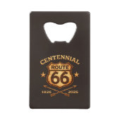 ルート66 センテニアル 1926-2026 シールド クレジットカード栓抜き (裏面)