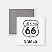 ルート66,テキサス州，スービナー マグネット (正面/裏面)