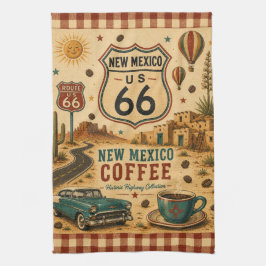 ルート66 ニューメキシコ コーヒーキッチン カフェスタイル キッチンタオル