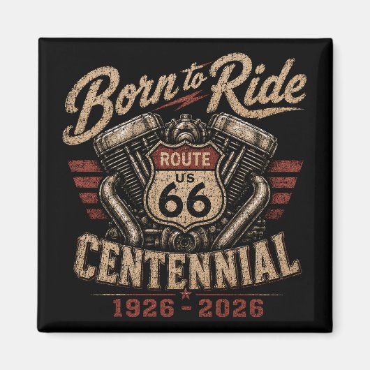 ルート66 バイカー・センテニアル・アメリカーナ マグネット (正面)