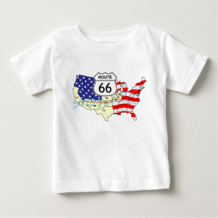 ルート66 ベビーTシャツ