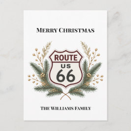 ルート66 ホリデー トラベル グリーティング カスタマイズ ポストカード