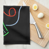 ルート66、マザー道路、ネオンの標識 キッチンタオル (四つ折り)