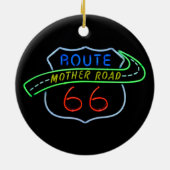 ルート66、マザー道路、ネオンの標識 セラミックオーナメント (裏面)