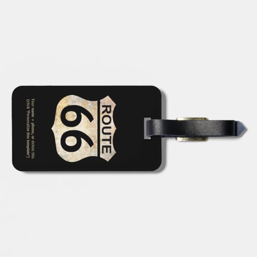 ルート66 ラゲッジタグ (裏面横)