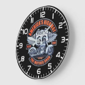 ルート66 ラージ壁時計 (傾斜)