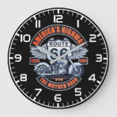 ルート66 ラージ壁時計 (正面)