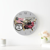 ルート66 ラージ壁時計 (ホーム)