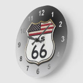 ルート66 ラージ壁時計 (傾斜)