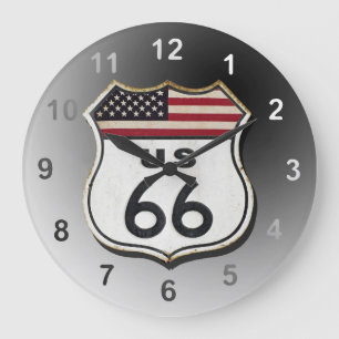 ルート66 ラージ壁時計
