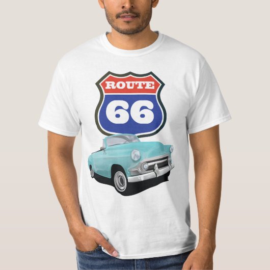 ルート66 レトロロゴ Tシャツ (正面)