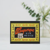 ルート66 – ヴィンテージトラベルアルバカーキニューメキシコ ポストカード (スタンド正面)