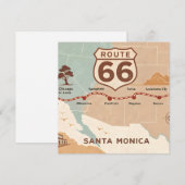 ルート66 ヴィンテージマップ 歴史的な都市 シーズンカード (正面/裏面)