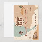 ルート66 ヴィンテージマップ 歴史的な都市 シーズンカード (正面/裏面)