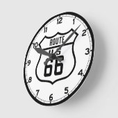 ルート66 -概要 ラウンド壁時計 (傾斜)