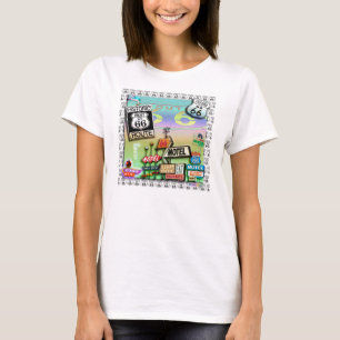 ルート66 -母道のティー Tシャツ