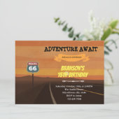 ルート66 誕生日 テーマ 招待状 (スタンド正面)