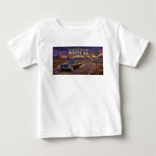 ルート66: 100周年おめでとう ベビーTシャツ (正面)