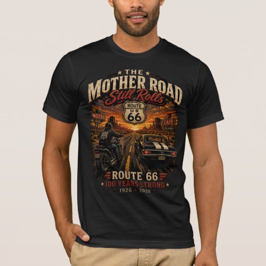 ルート66 100周年記念ロードトリップ Tシャツ (正面)