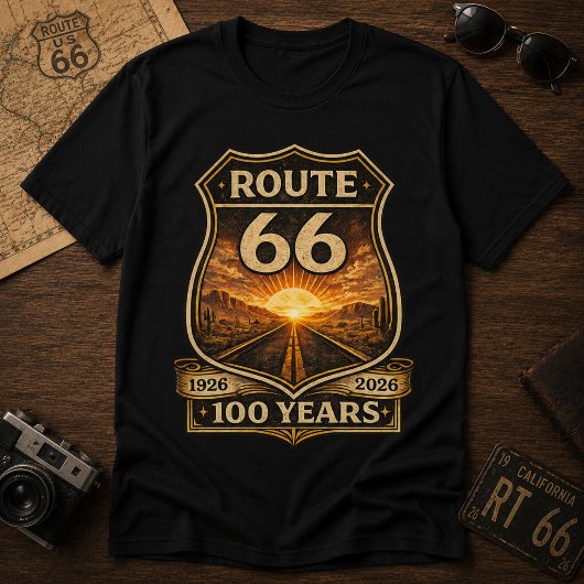 ルート66 100周年 ヴィンテージ センテニアル Tシャツ