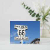 ルート66 California Santa Monicaトレイル終了 ポストカード (スタンド正面)