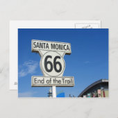 ルート66 California Santa Monicaトレイル終了 ポストカード (正面/裏面)