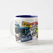 ルート66_ClassicCarsのコップ及びマグ ツートーンマグカップ (正面左)
