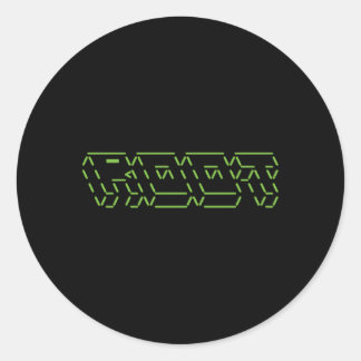 ルートLinux Asciiハッカー ラウンドシール