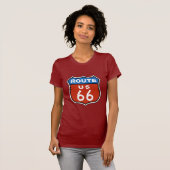 ルートUS 66標識 Tシャツ (正面フル)