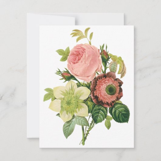 ルードゥによるアネモネ、バラ、クレマチスの花束 (正面)